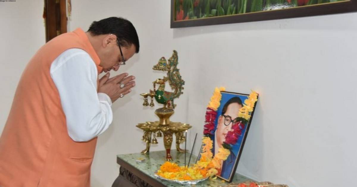 Uttarakhand CM Pushkar Singh Dhami pays tribute to Dr BR Ambedkar